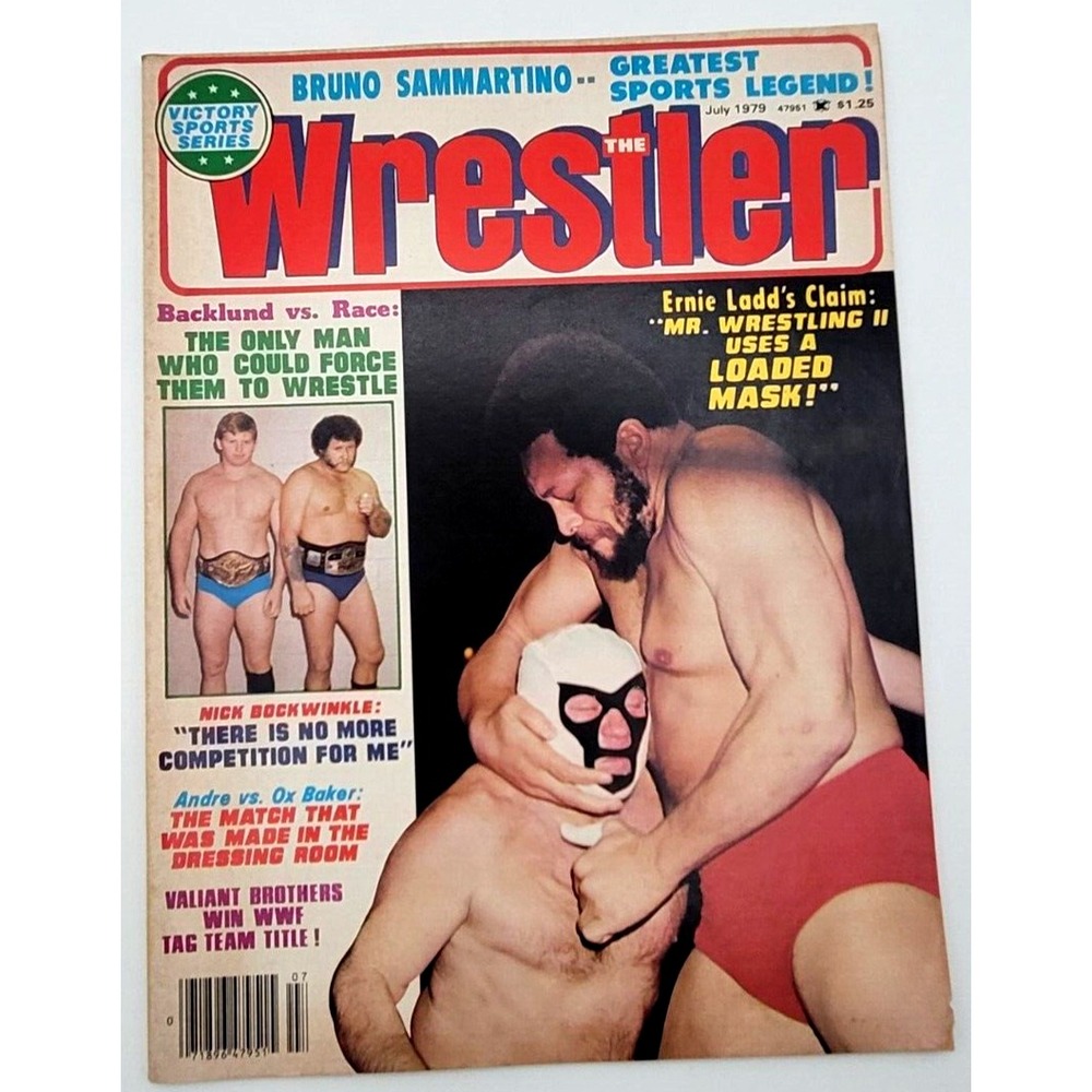 THE WRESTLER JULY 1979 ERNIE LADD NICK BOCKWINKLE HARLEY RACE ANDRE THE GIANT